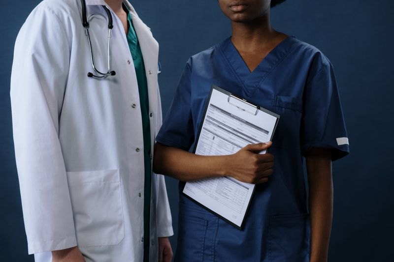 Healthcare professionals working together