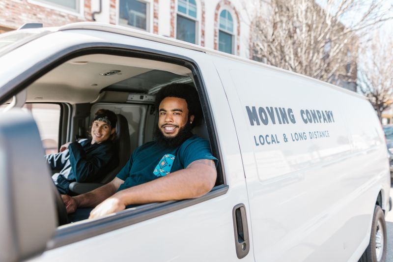 Removals team with van